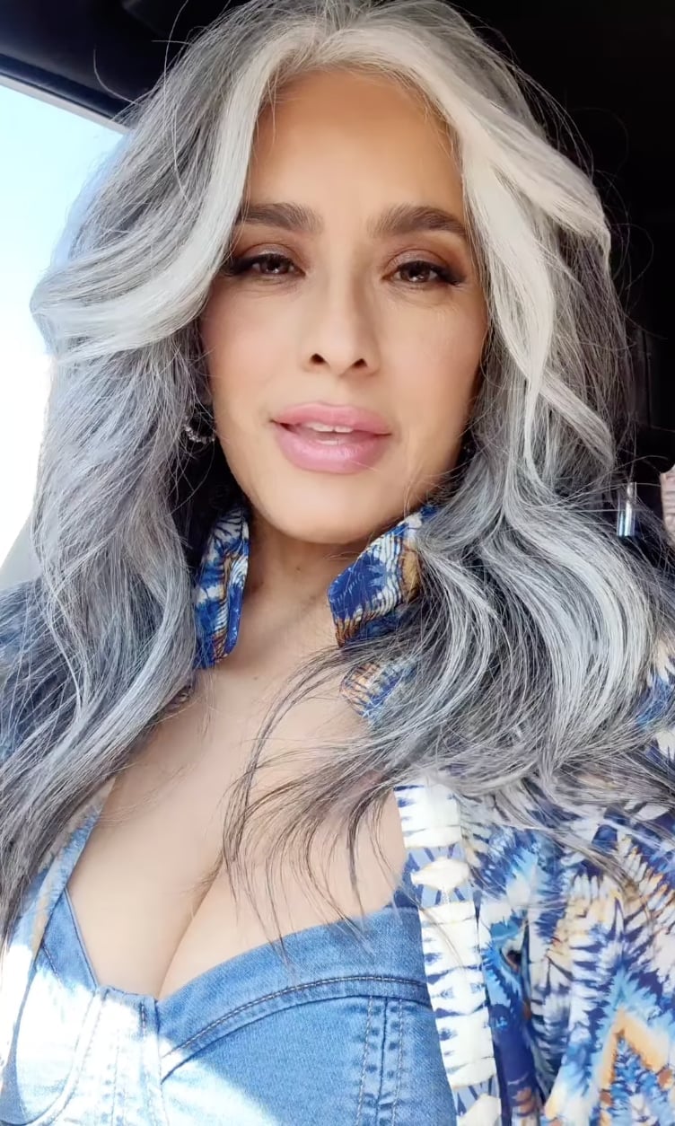 Mid-Back Natural Gray Hair Mid-Back Natural Gray Hair — Classy Gray Blending Hair