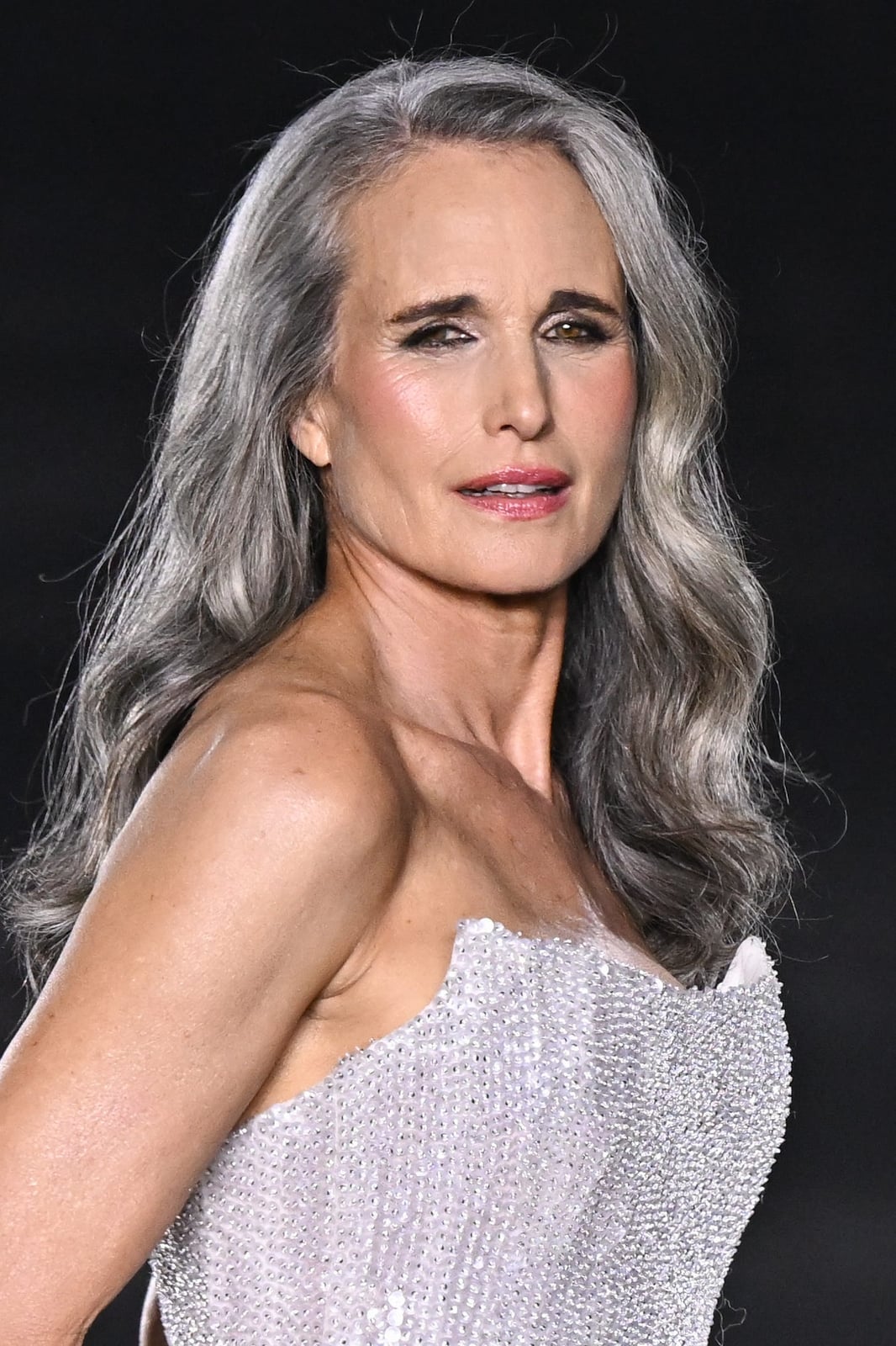 Collarbone Layers With Grey Blending Highlights — Classy Grey Blending Highlights