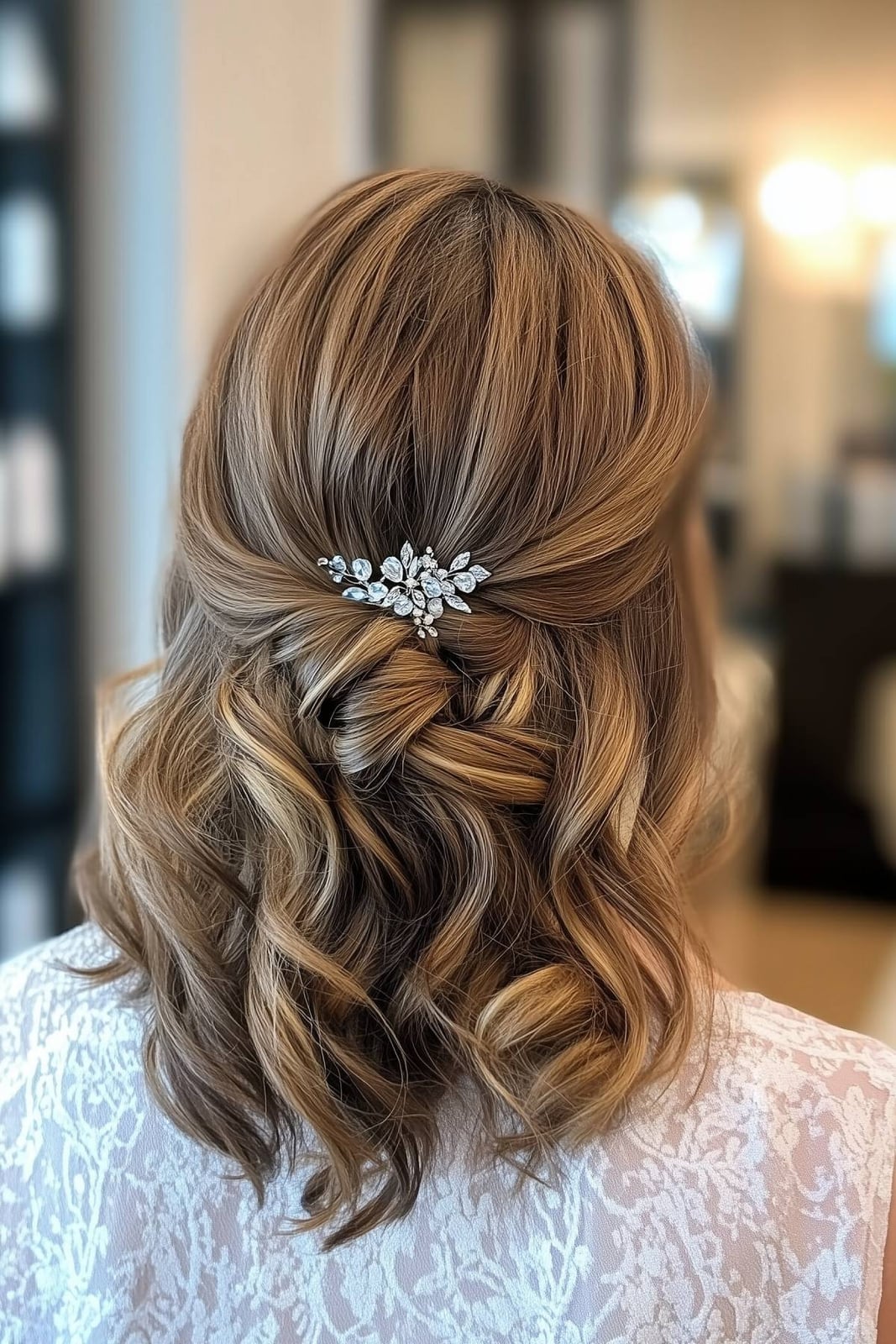 Collarbone Half Up Half Down Twists Accessory — Classy Hair Down Hairstyles