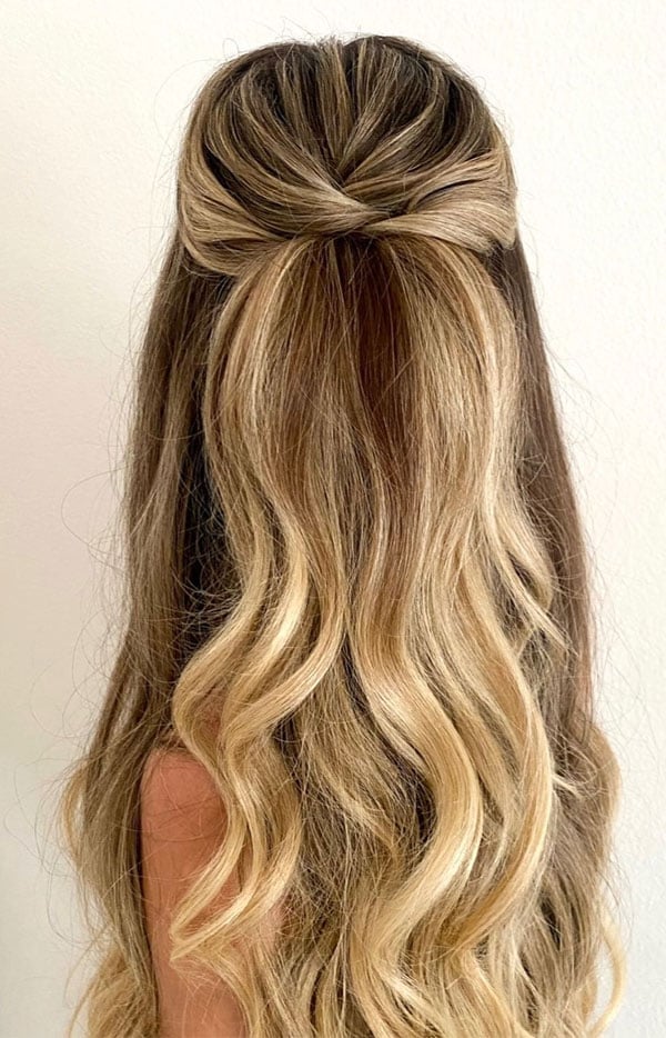 Mid-Back Dark Brown Twisted Top Knot — Classy Hair Down Hairstyles