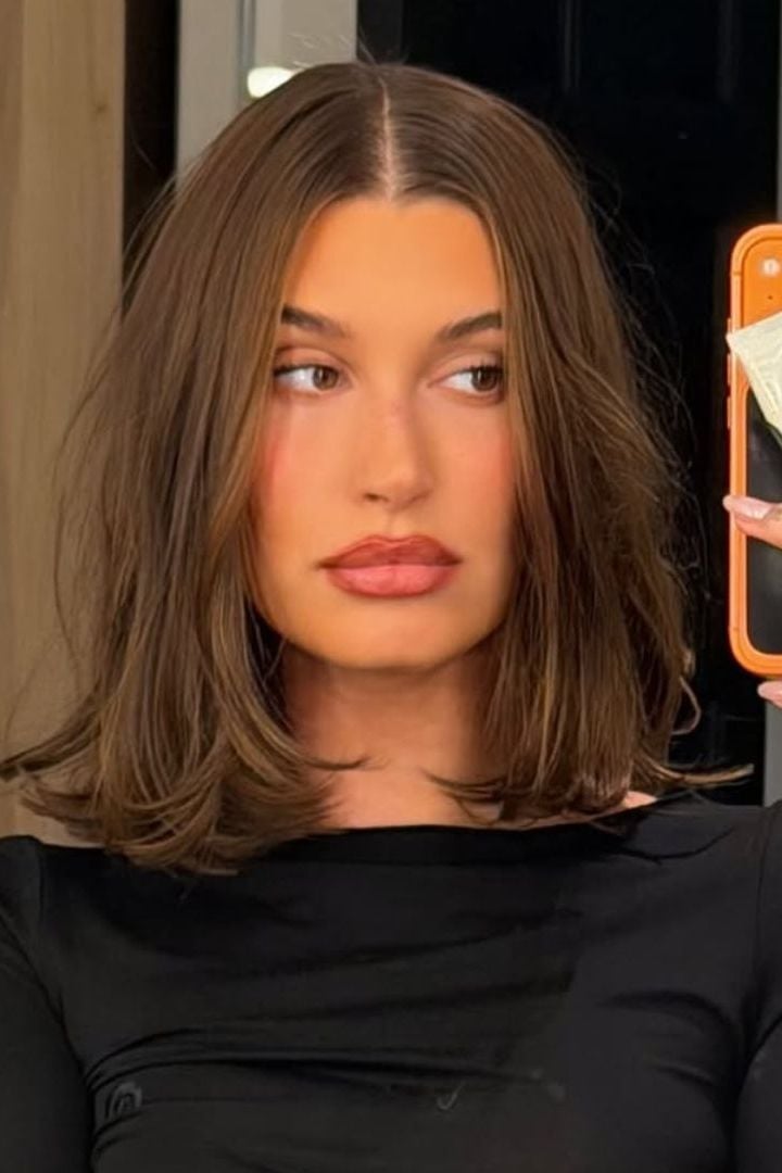 Collarbone Lob Loose Waves Medium Brown — Classy Hair Down Hairstyles