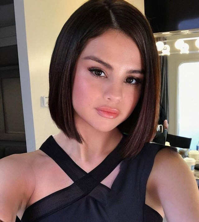 Chin Length Blunt Bob With Straight Blowout Chin Length Blunt Bob With Straight Blowout — Classy Hair for Round Face