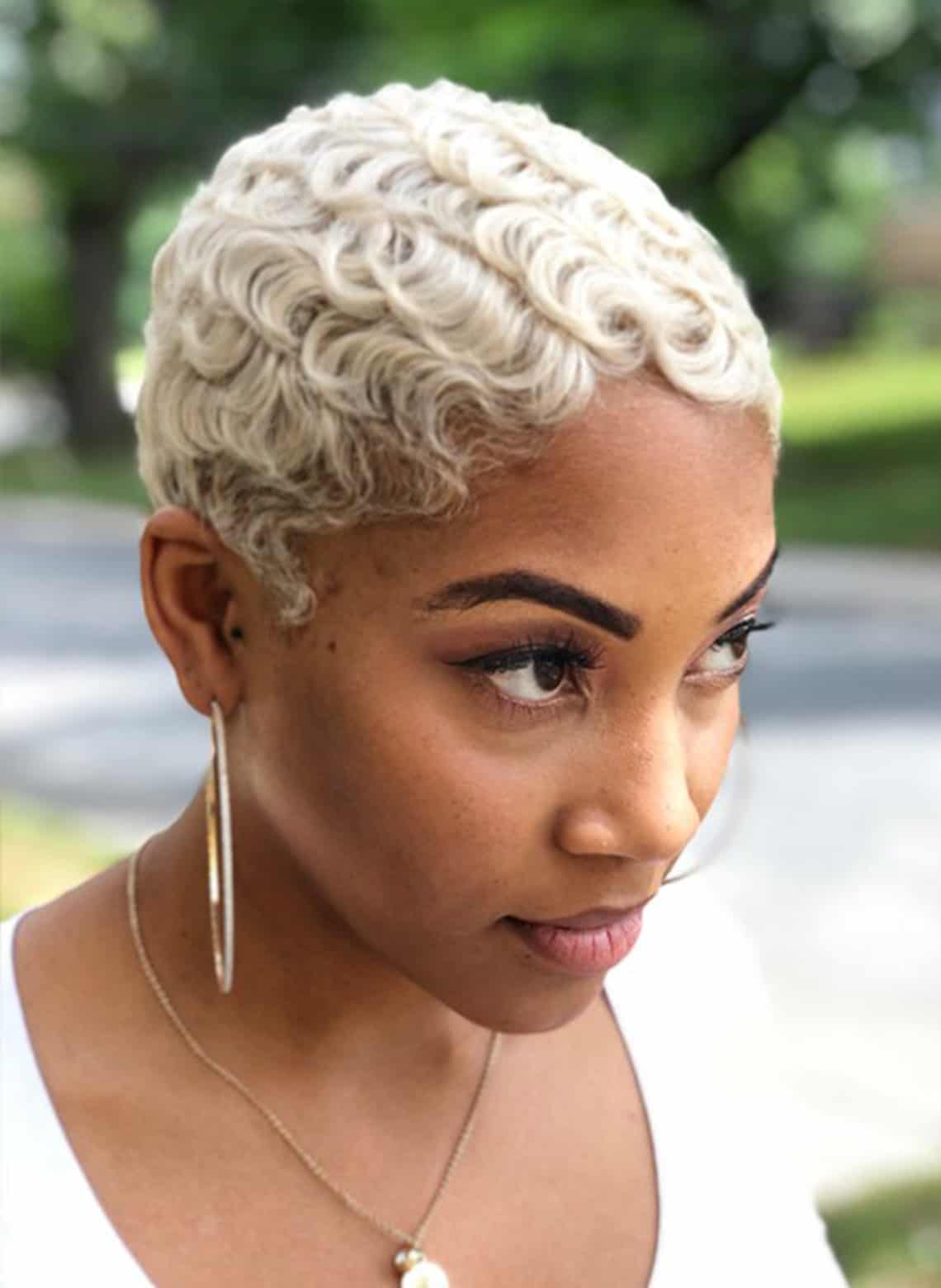 Textured Pixie With Sculpted Finger Waves Textured Pixie With Sculpted Finger Waves — Classy Hair for Round Face