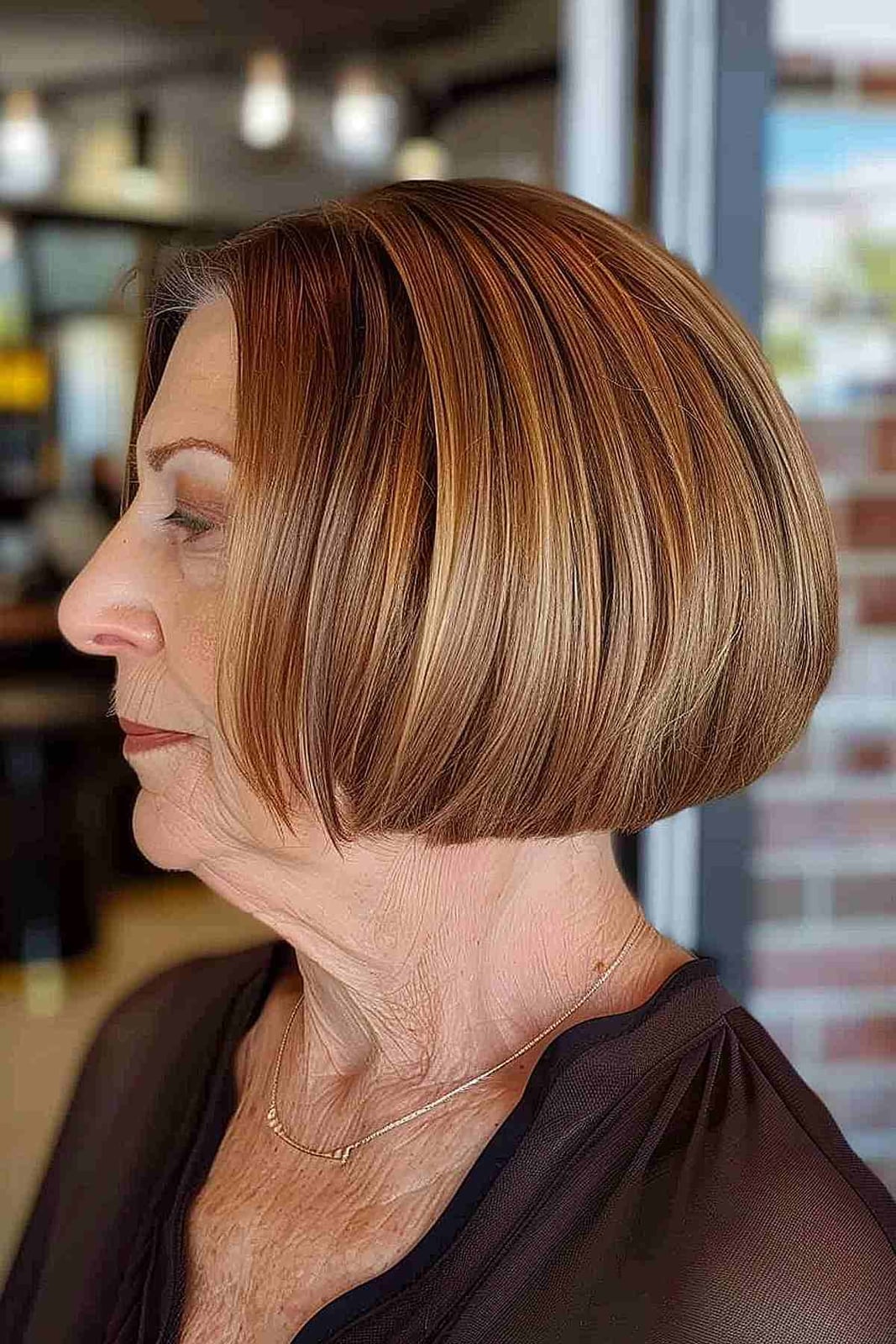 Sleek Chin Bob With Highlights Sleek Chin Bob With Highlights — Classy Hair Haircuts