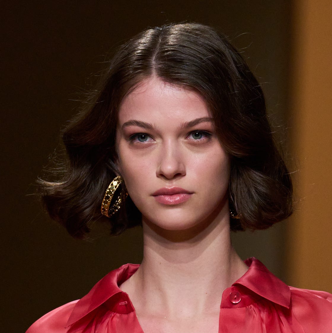 Chin Length Bob Voluminous Waves Dark Brown Chin Length Bob Voluminous Waves Dark Brown — Classy Hair Trends for Women