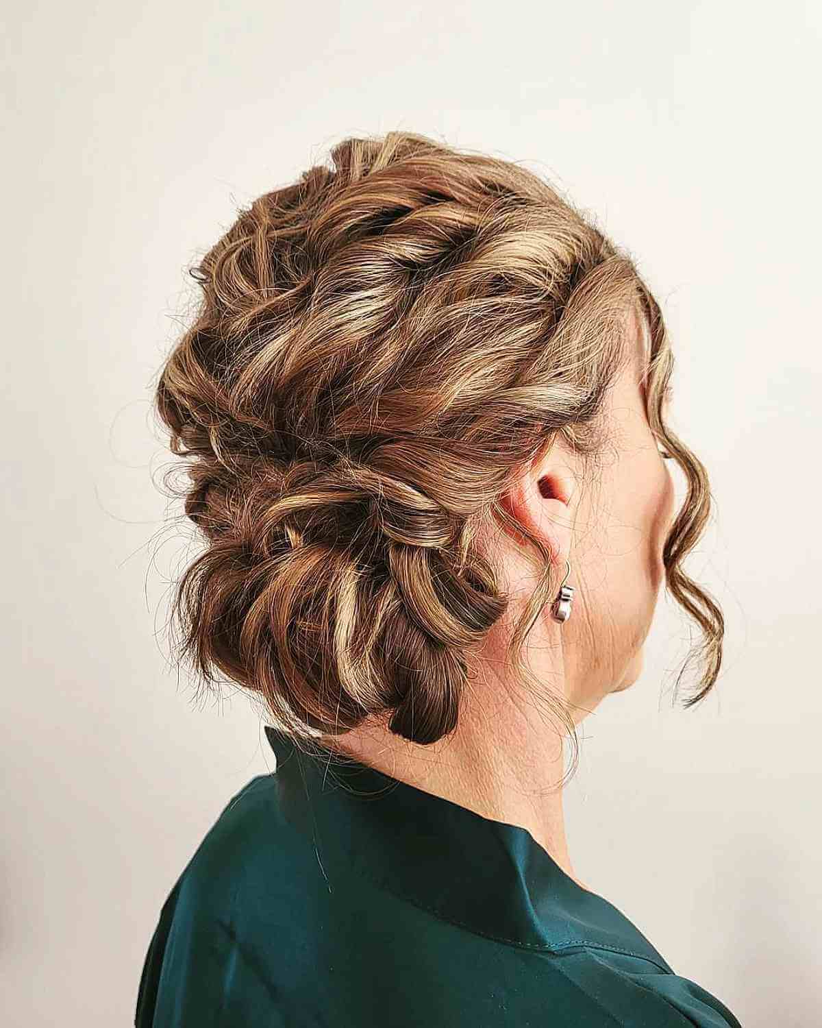 Elegant Twisted Updo Brown Blonde Highlights Elegant Twisted Updo Brown Blonde Highlights — Classy Hair Trends for Women