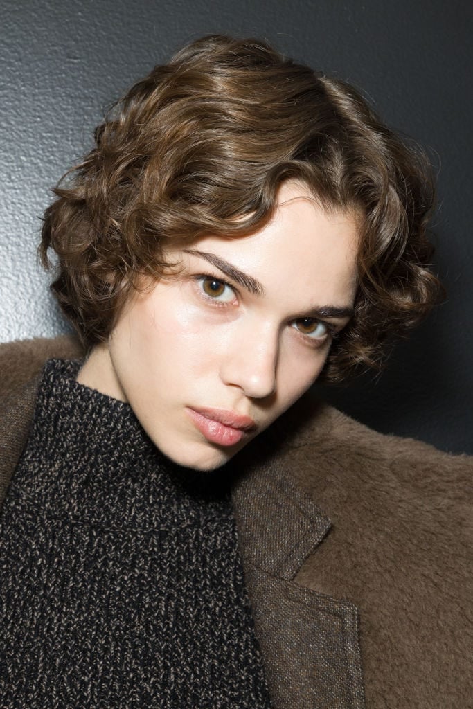 Ear Length Bob Natural Curls Medium Brown, Curly Ear Length Bob Natural Curls Medium Brown, Curly — Classy Hair Trends for Women