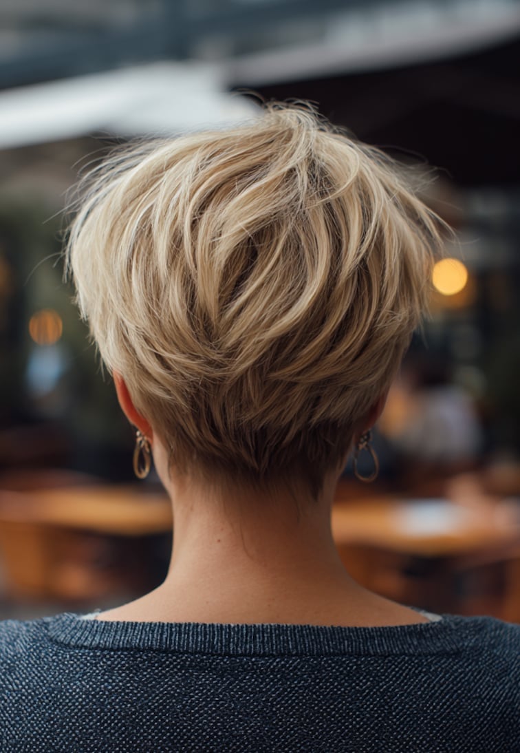 Textured Ash Blonde Pixie Cut With Short Choppy Bangs — Classy Hair Types Chart