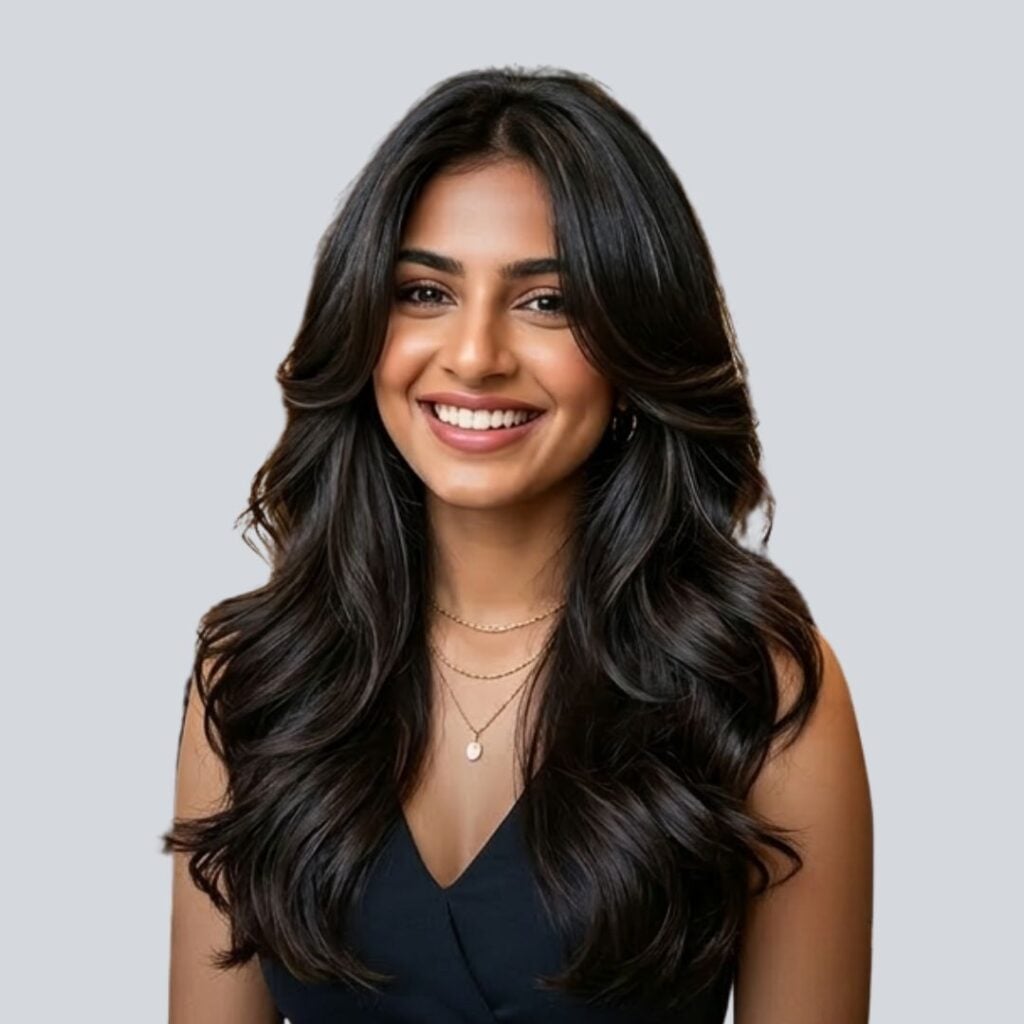 Mid-Back Dark Brown Voluminous Blowout Mid-Back Dark Brown Voluminous Blowout — Classy Haircuts for Long Hair