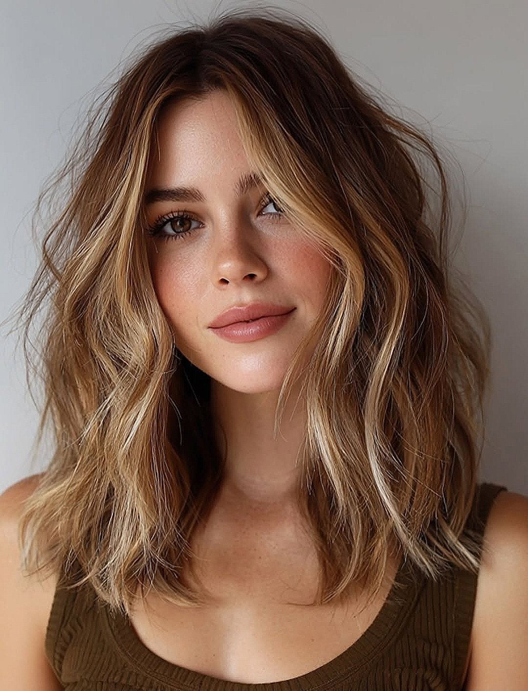 Honey Blonde Lob With Loose Waves Honey Blonde Lob With Loose Waves — Classy Haircuts for Medium Hair