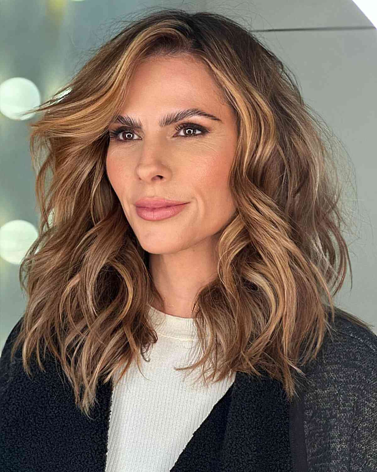 Medium Brown Layers With Balayage Medium Brown Layers With Balayage — Classy Haircuts for Medium Hair