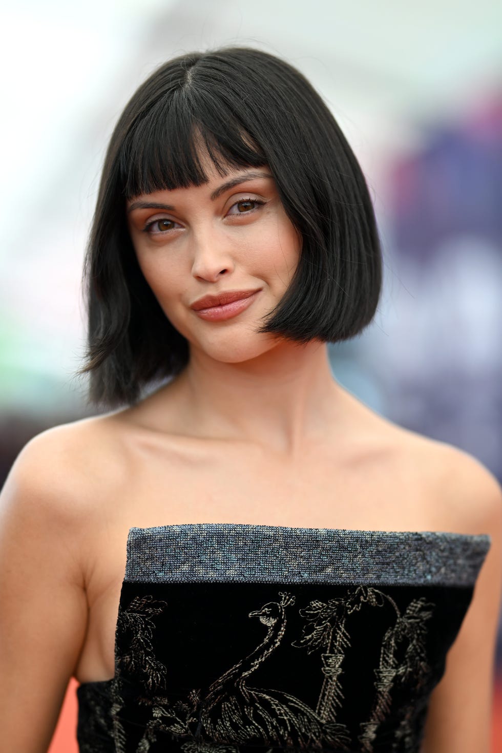 Sharp Bob With Blunt Straight-Across Bangs — Classy Haircuts for Thick Hair