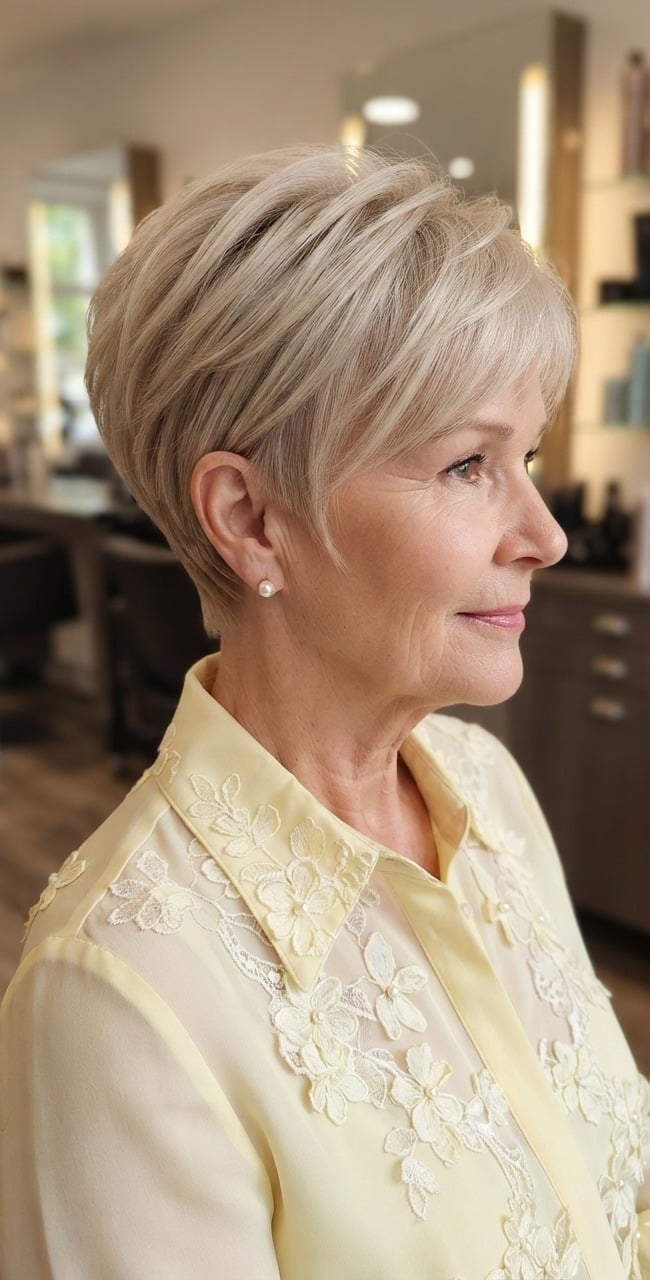 Tapered Pixie With Textured Layers — Classy Haircuts for Women over 50