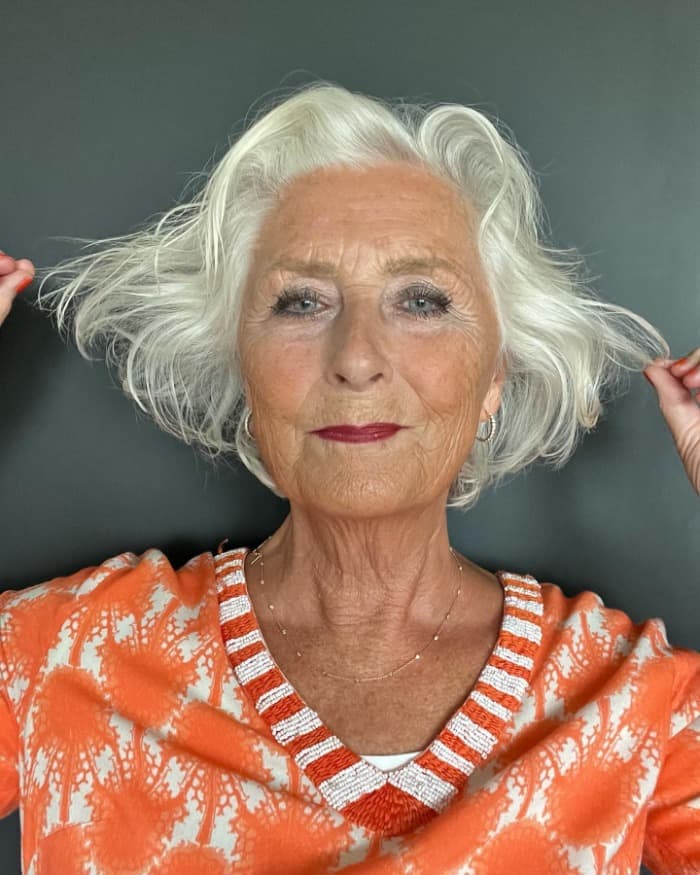 Silver Blonde Shag With Wispy Bangs — Classy Haircuts for Women over 60