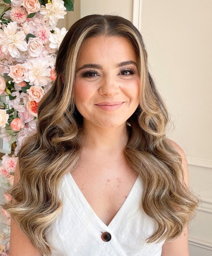Mid-Back Dark Blonde With Soft Layers Mid-Back Dark Blonde With Soft Layers — Classy Hairstyles for Round Face