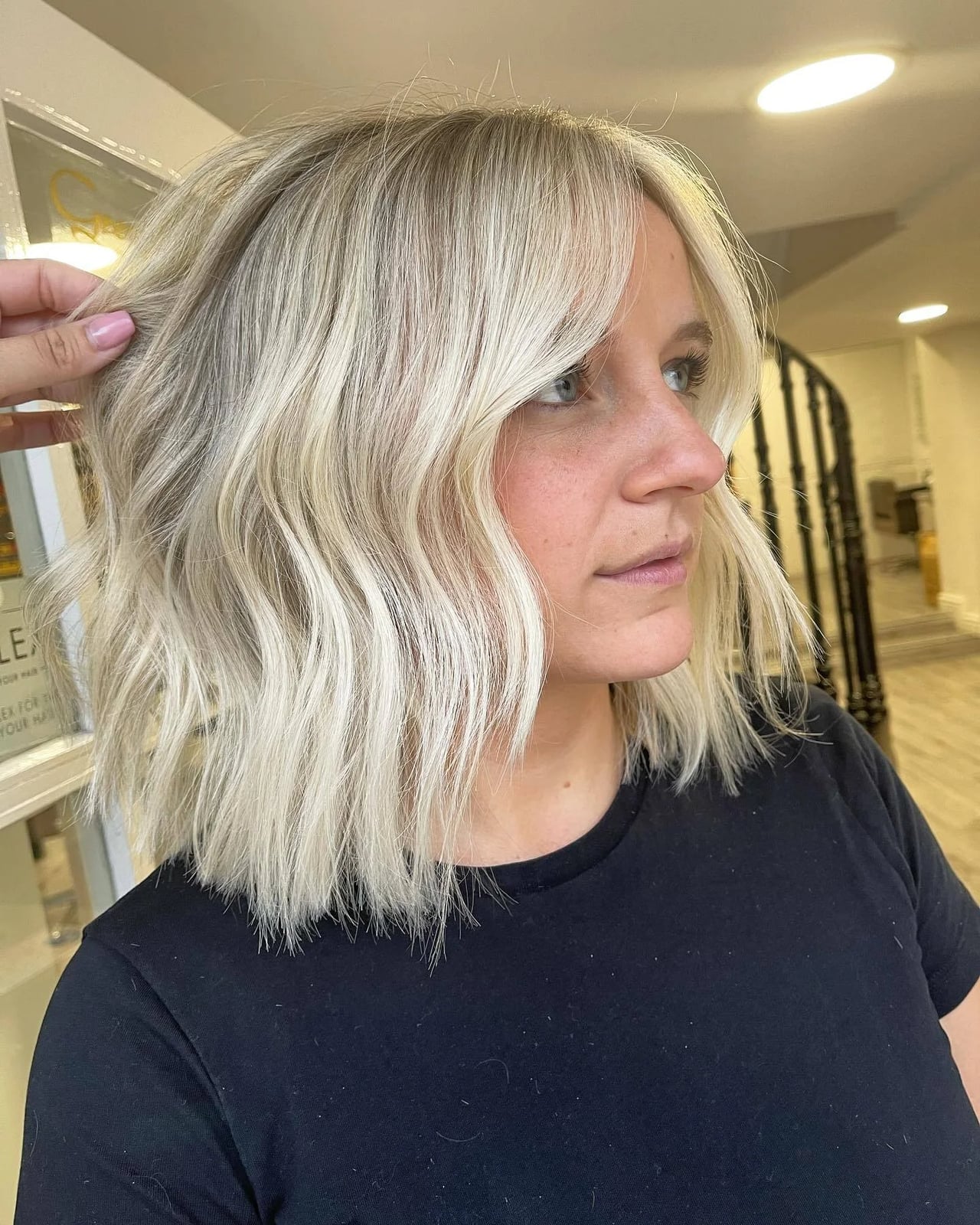 Ash Blonde Bob With Curtain Bangs Ash Blonde Bob With Curtain Bangs — Classy Hairstyles for Thinning Hair