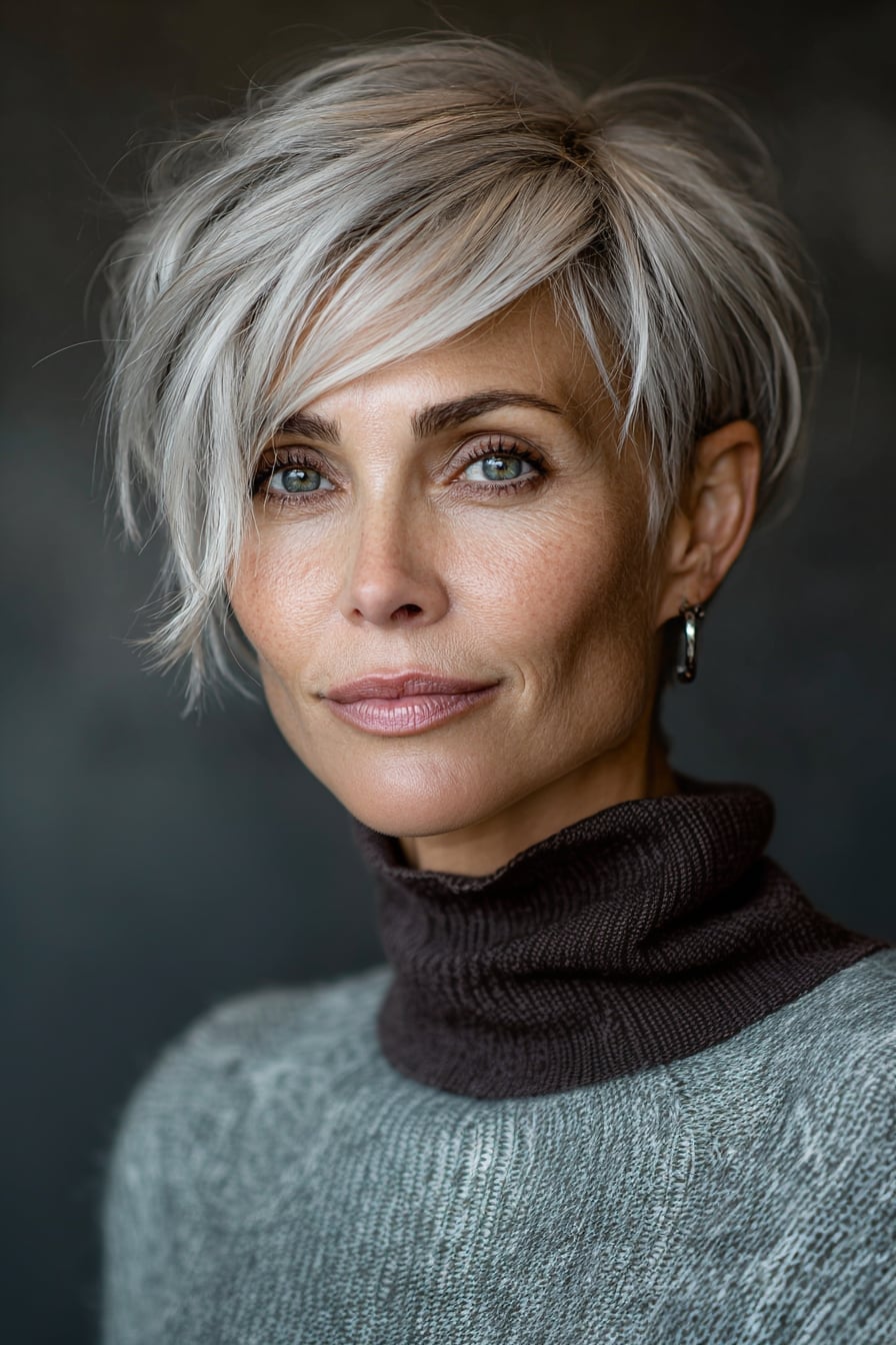 Textured Ash Blonde Pixie Textured Ash Blonde Pixie — Classy Hairstyles for Thinning Hair