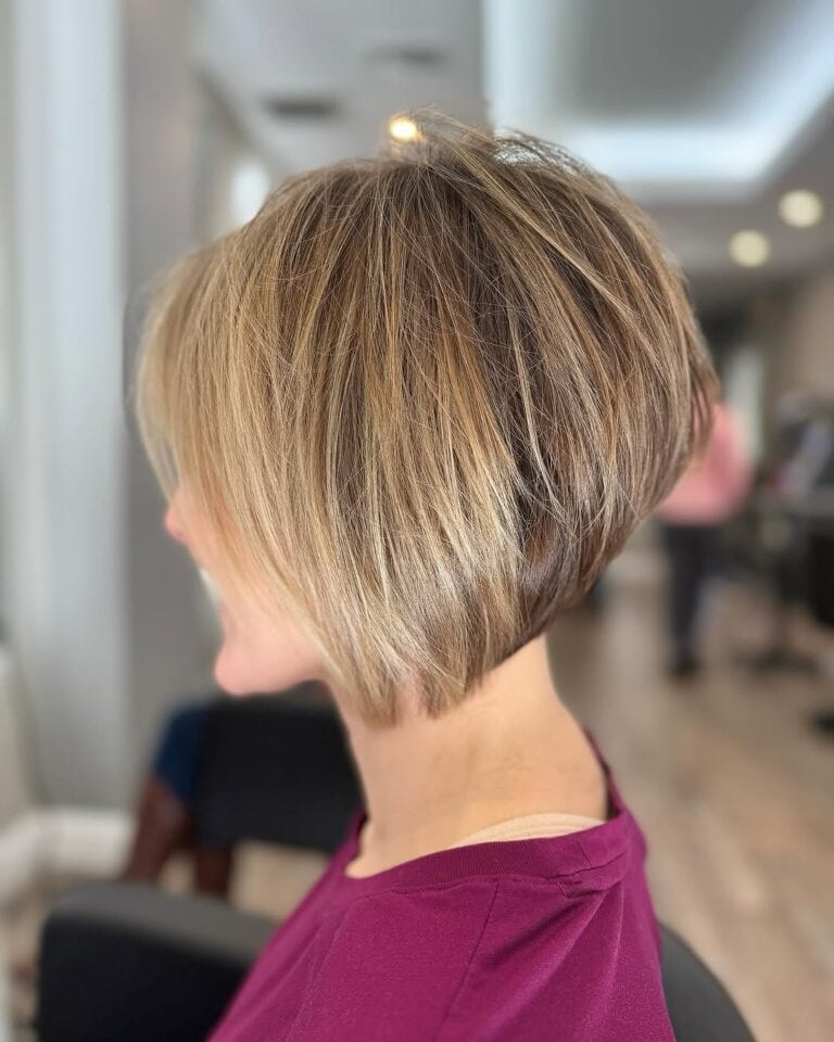 Rounded Dark Brown Bob With Highlights Rounded Dark Brown Bob With Highlights — Classy Hairstyles for Women over 50