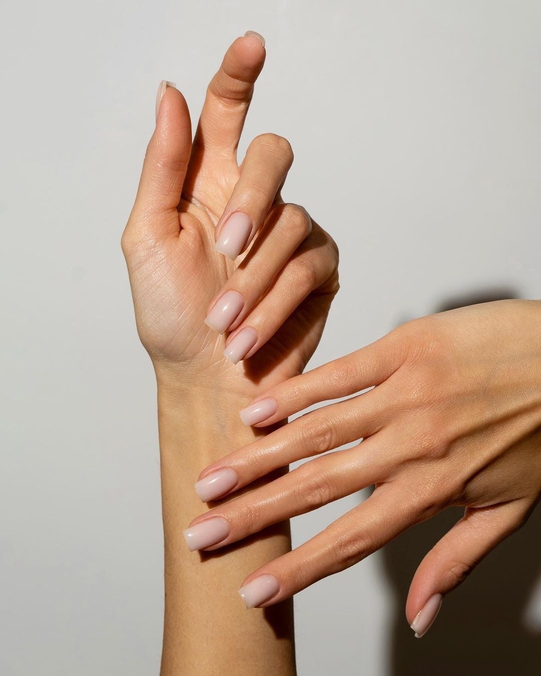 Short Square Sheer Pale Pink Nails Short Square Sheer Pale Pink Nails — Classy Hand Nails