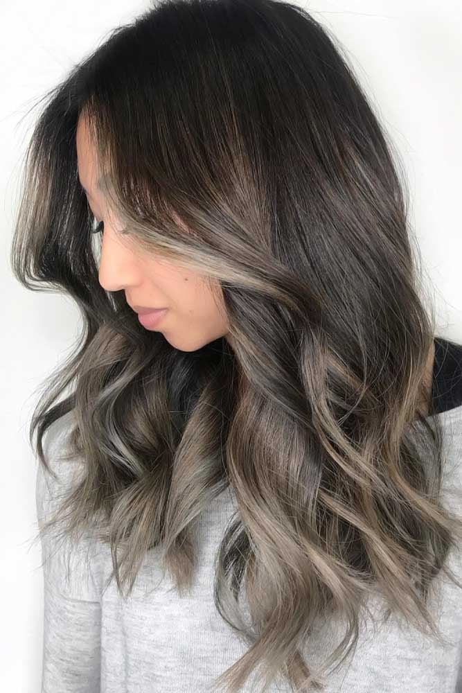 Mid-Back Dark Brown With Caramel Highlights, Softer Variation Mid-Back Dark Brown With Caramel Highlights, Softer Variation — Classy Highlights on Dark Brown