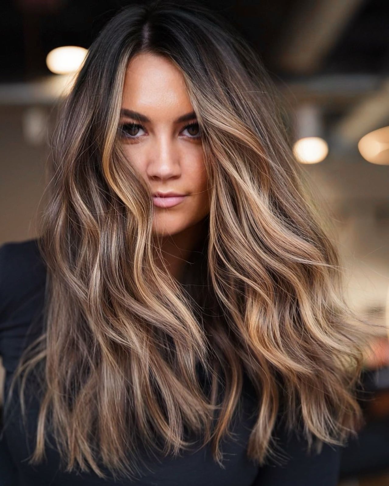 Mid-Back Honey Balayage With Long Layers Mid-Back Honey Balayage With Long Layers — Classy Honey Balayage