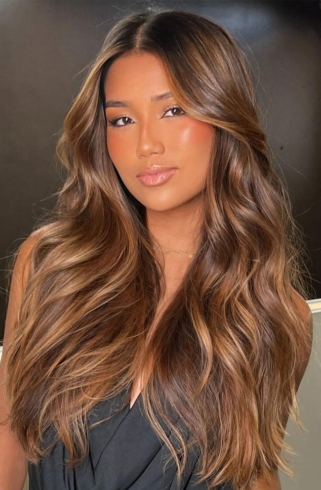 Collarbone Length Light Brown With Honey — Classy Honey Brown Highlights