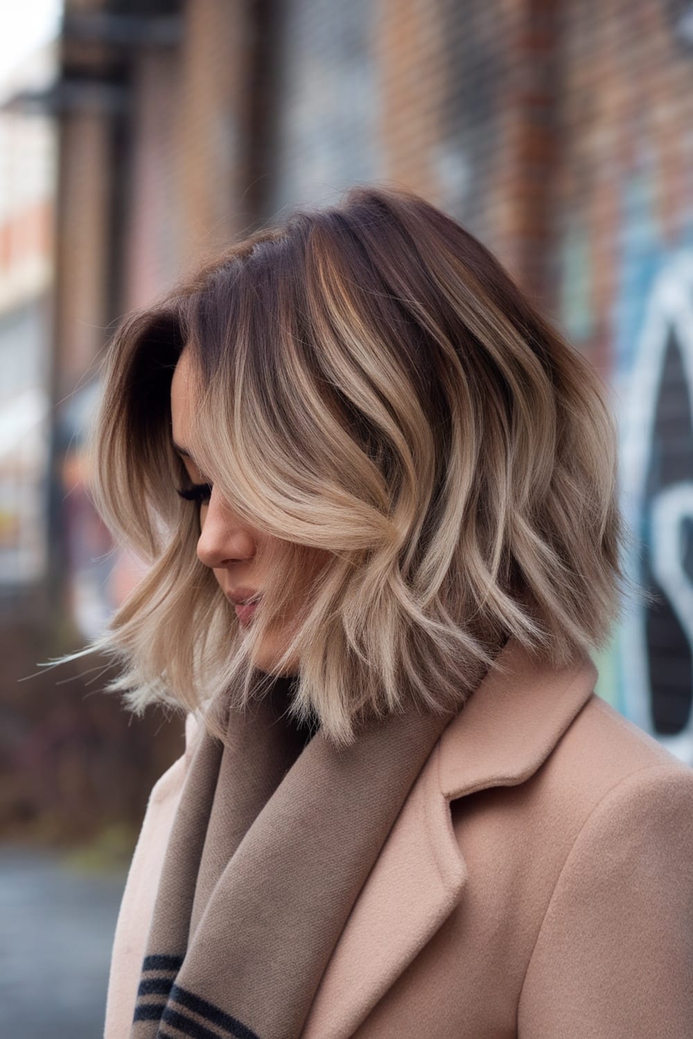 Dark Brown With Voluminous Honey Highlights — Classy Honey Brown Highlights