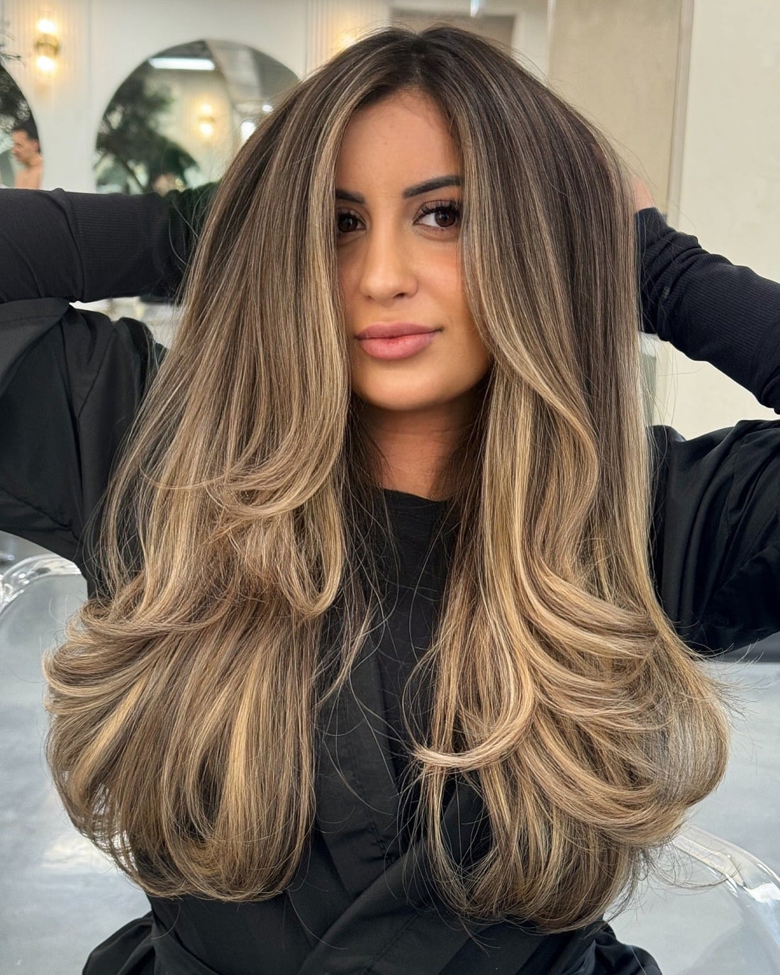 Light Brown With Voluminous Honey Blonde — Classy Honey Brown Highlights
