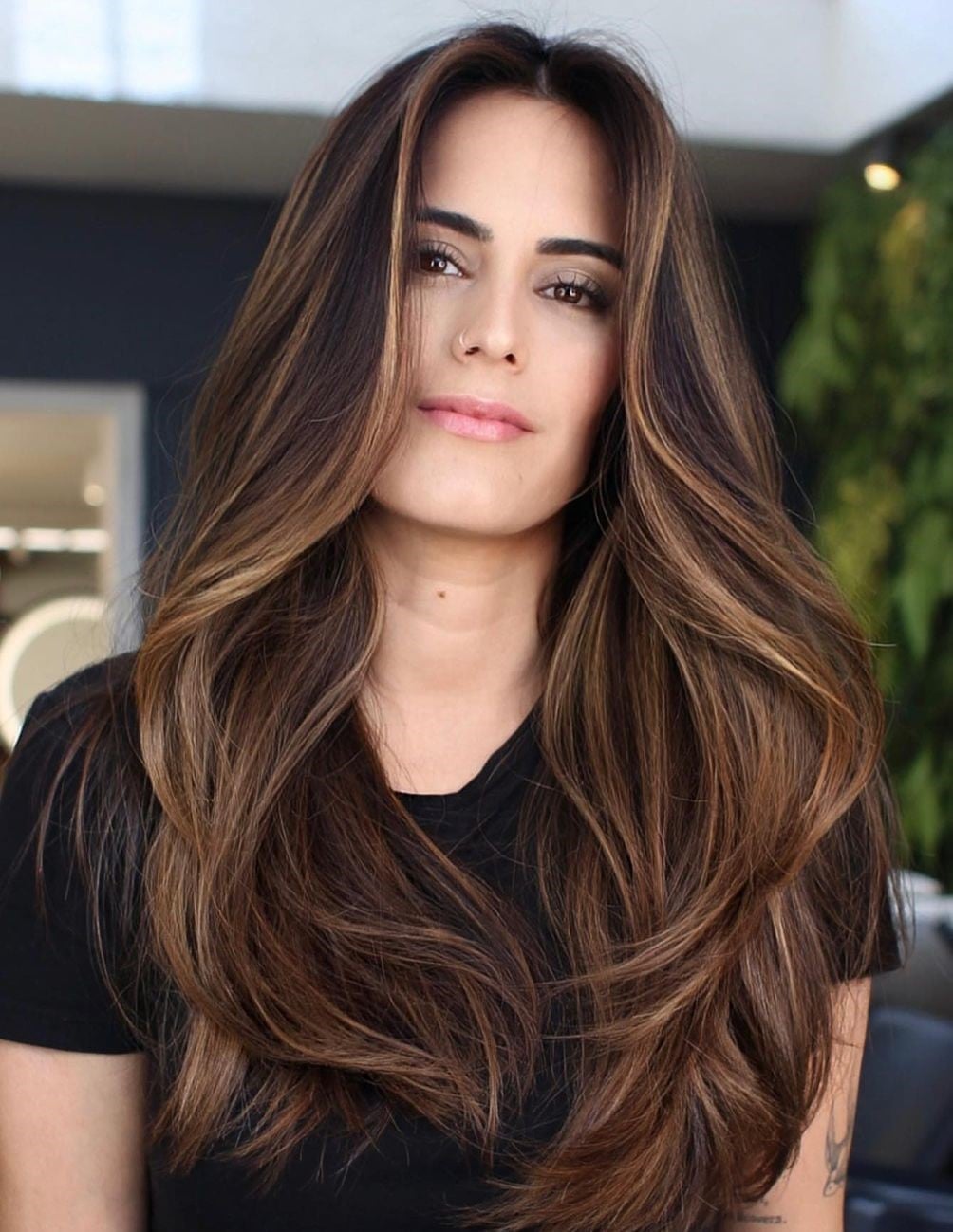 Mid-Back Hot Honey Brown With Lighter Highlights Mid-Back Hot Honey Brown With Lighter Highlights — Classy Honey Hair