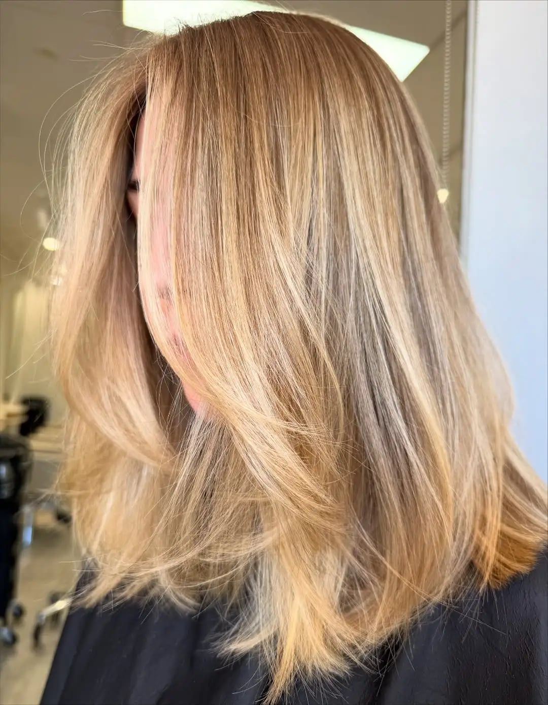 Bright Honey Blonde With Side Part Bright Honey Blonde With Side Part — Classy Honey Highlights