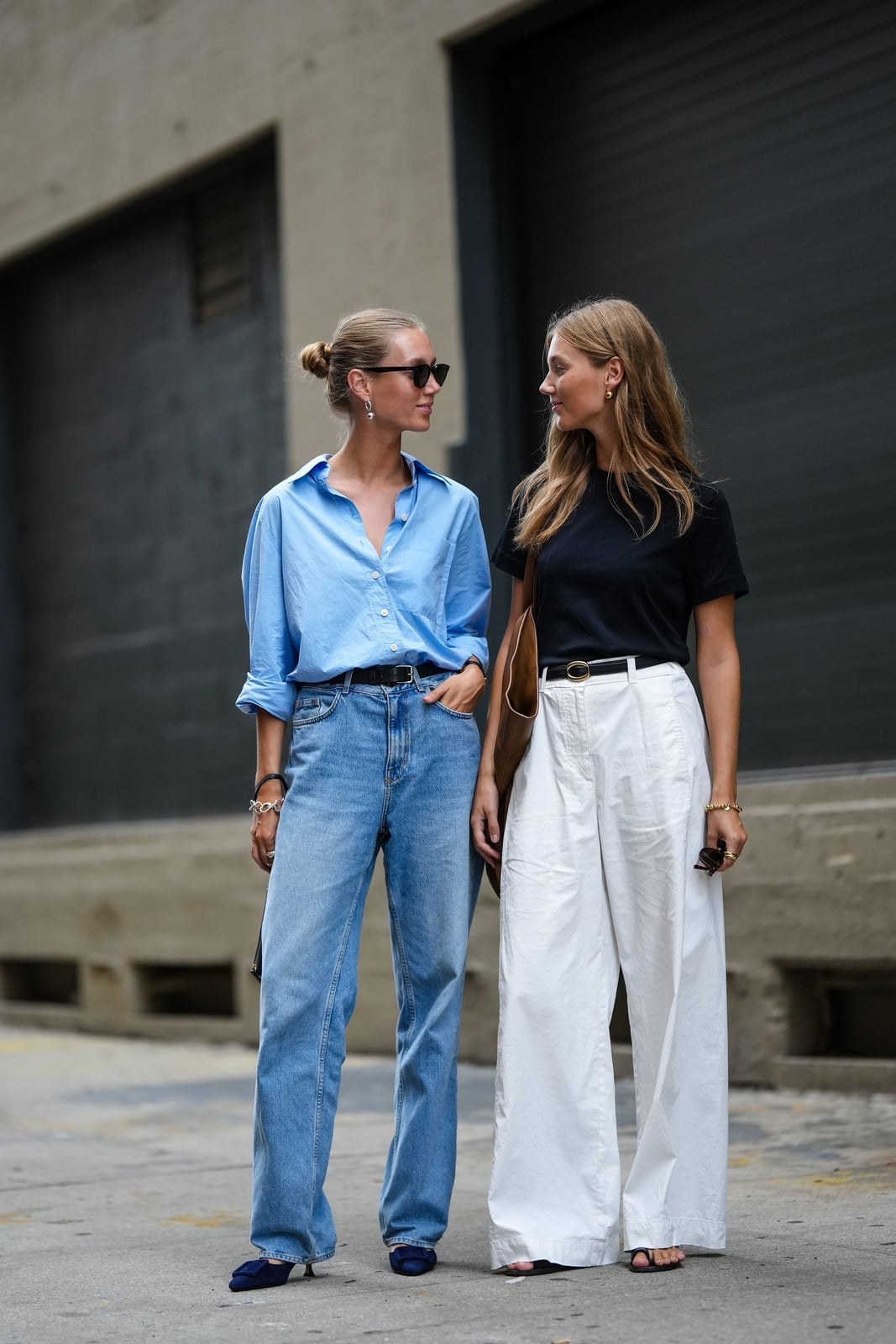Oversized Button-Down Shirt With Wide-Leg Jeans Oversized Button-Down Shirt With Wide-Leg Jeans — Classy Hot Weather Outfits