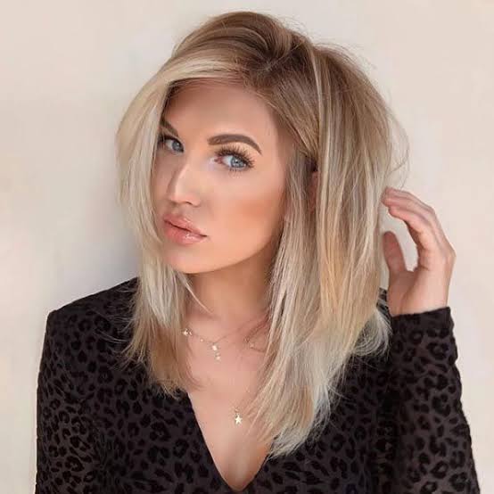 Textured Knit Top With Layered Blonde Hair Textured Knit Top With Layered Blonde Hair — Classy Hush Cut