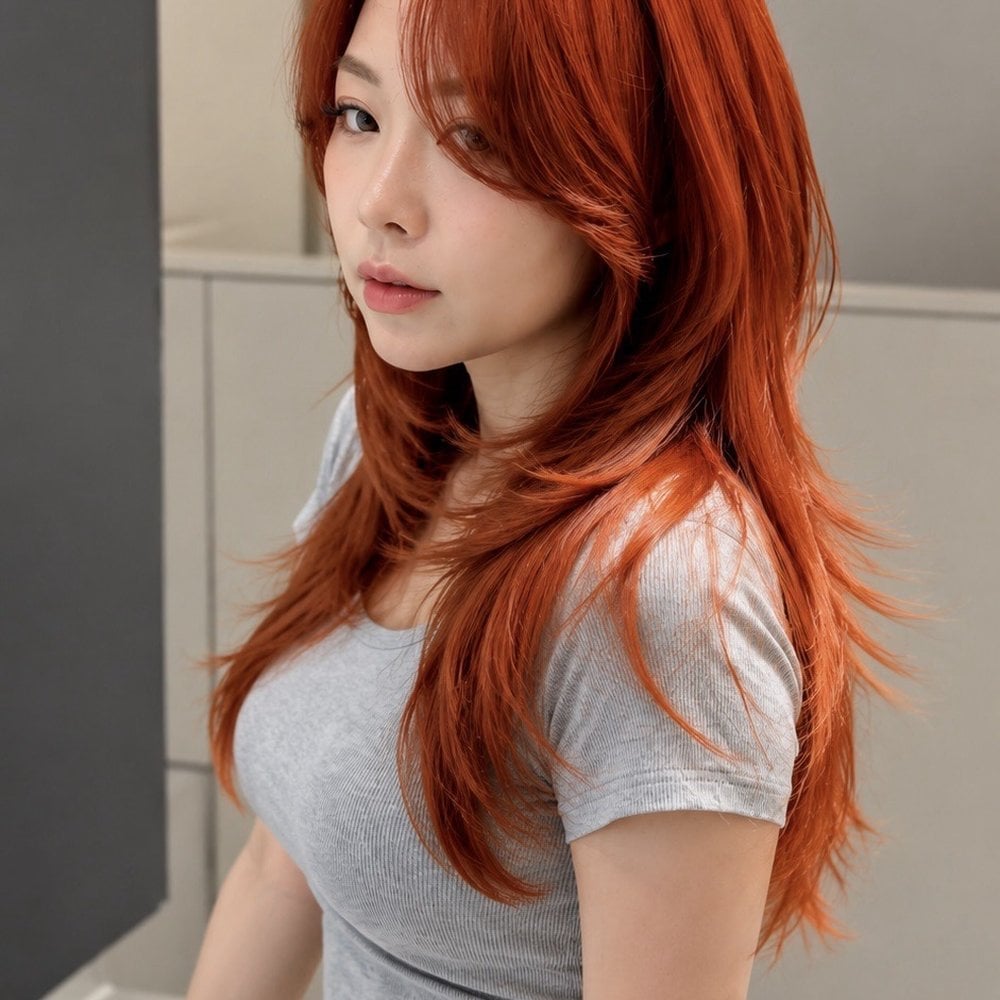 Voluminous Layered Hair With Simple Knit Top Voluminous Layered Hair With Simple Knit Top — Classy Hush Cut