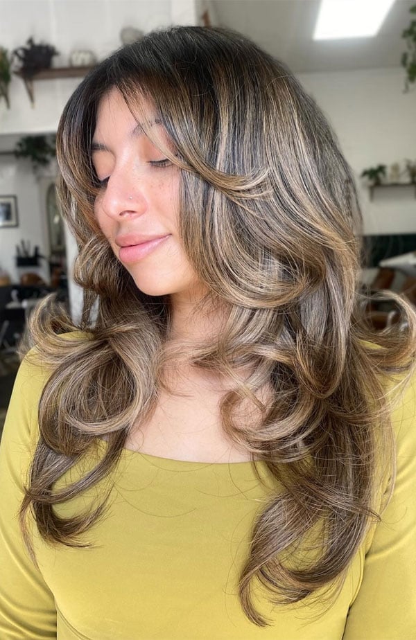 Yellow Knit Top With Voluminous Highlighted Hair Yellow Knit Top With Voluminous Highlighted Hair — Classy Hush Cut
