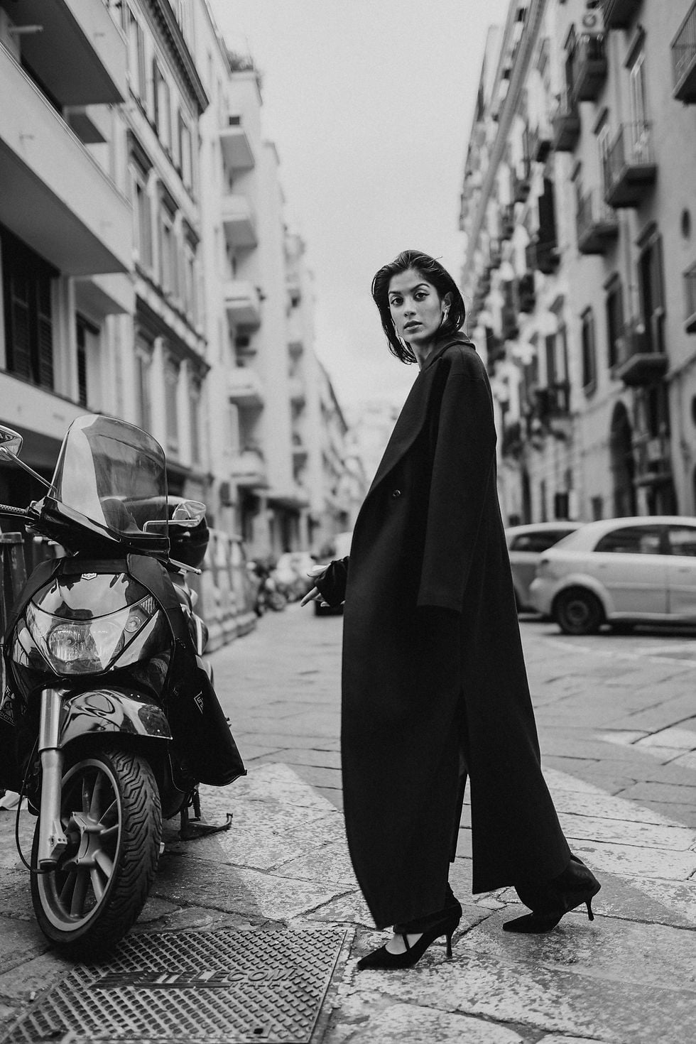 Monochromatic Black Oversized Coat and Trousers Monochromatic Black Oversized Coat and Trousers — Classy Italian Style