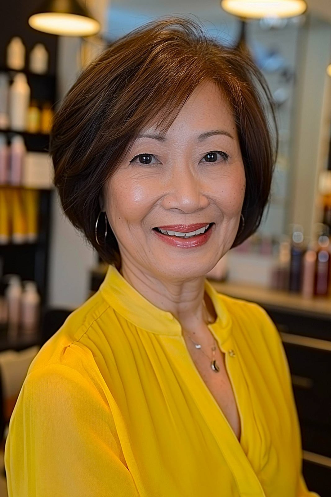 Soft Layered Bob With Side Swept Bangs Soft Layered Bob With Side Swept Bangs — Classy Japanese Hairstyles