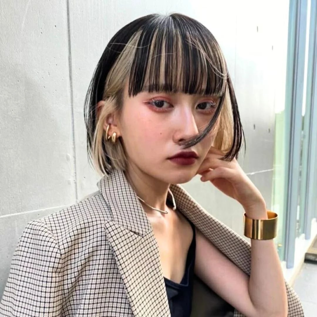 Bob With Black Base And Blonde Highlights Bob With Black Base And Blonde Highlights — Classy Japanese Hairstyles