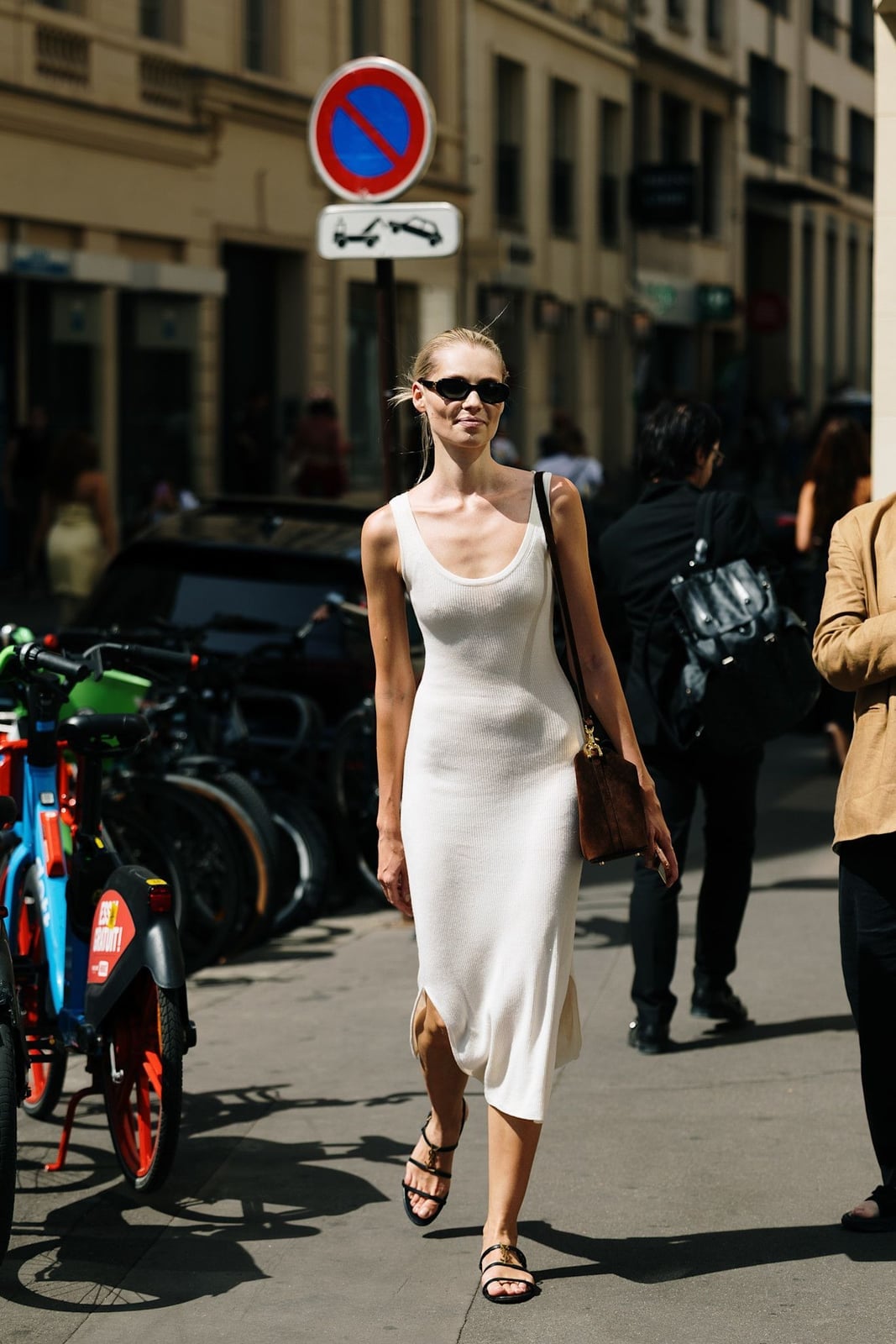 White Sleeveless Ribbed Knit Column Dress White Sleeveless Ribbed Knit Column Dress — Classy Knit Dress