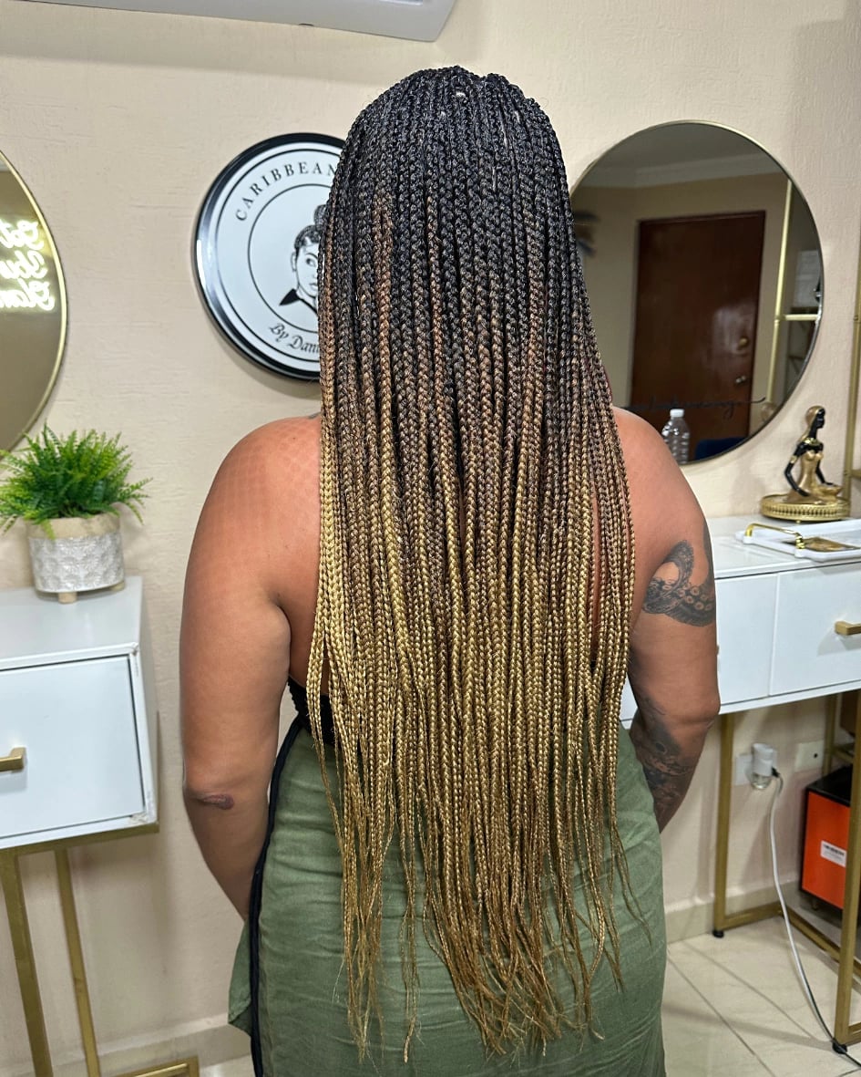 Black To Blonde Ombre Knotless Braids Black To Blonde Ombre Knotless Braids — Classy Knotless Hairstyles