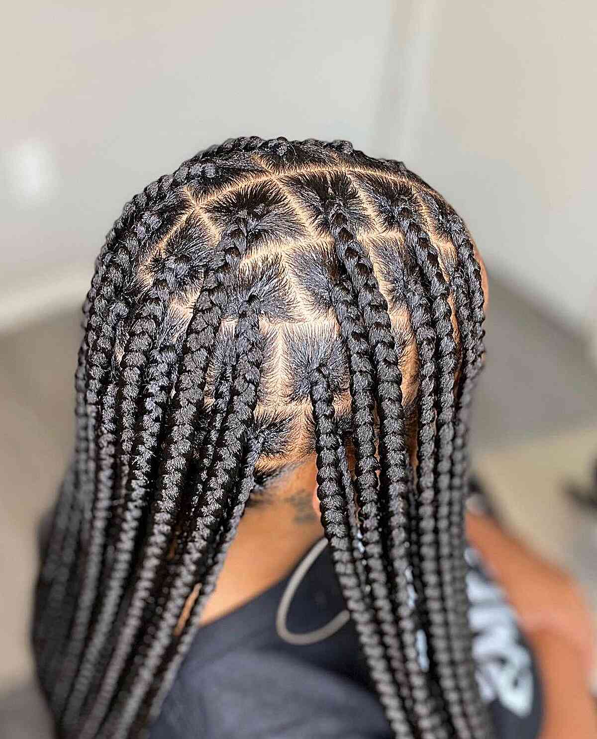 Black Knotless Braided Updo With Baby Hairs Black Knotless Braided Updo With Baby Hairs — Classy Knotless Hairstyles