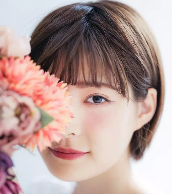 Ear Length Blunt Bob With Blunt Bangs, Dark Brown Ear Length Blunt Bob With Blunt Bangs, Dark Brown — Classy Korean Haircuts