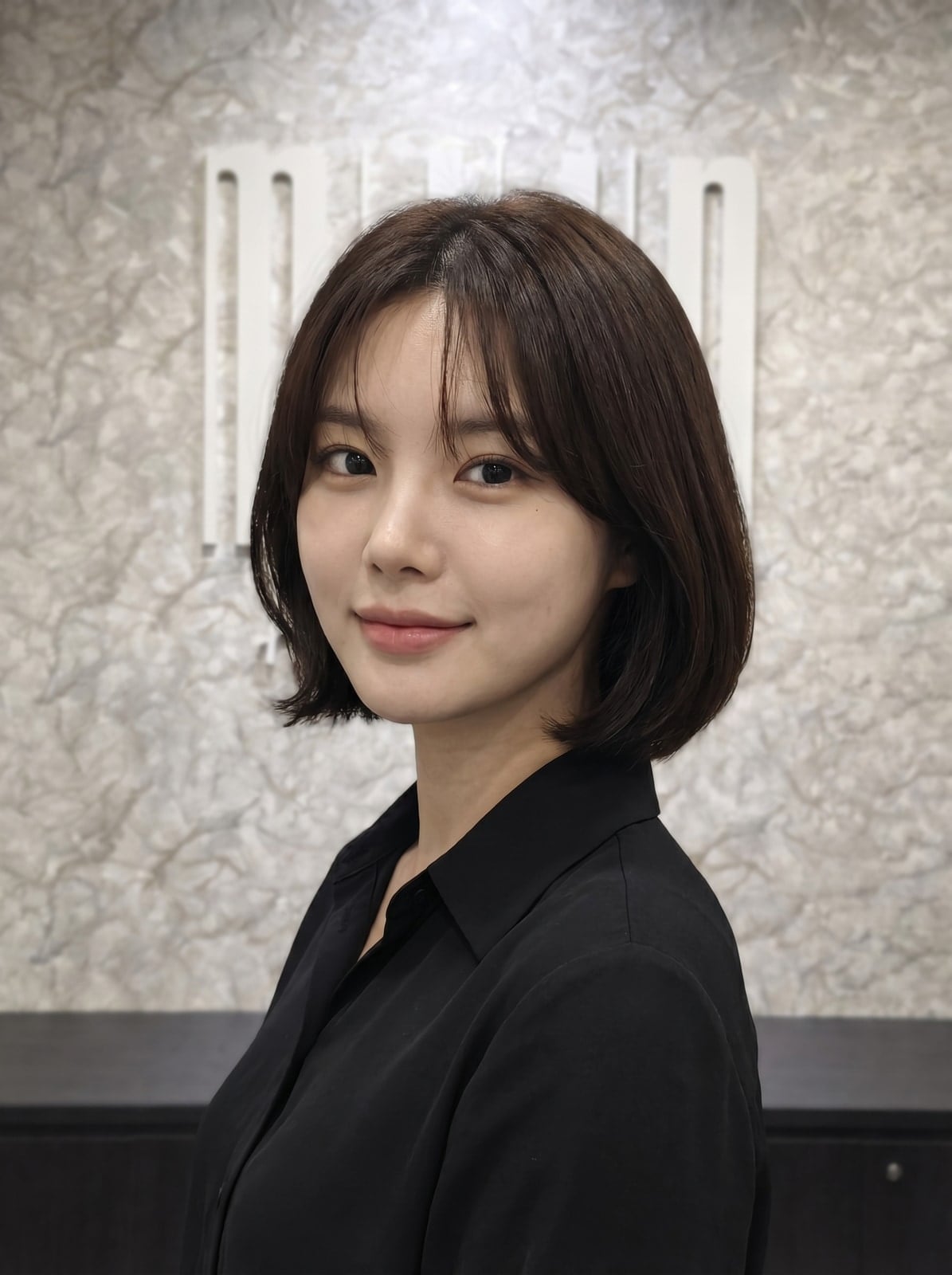 Chin Length Bob With Subtle Wave Chin Length Bob With Subtle Wave — Classy Korean Haircuts