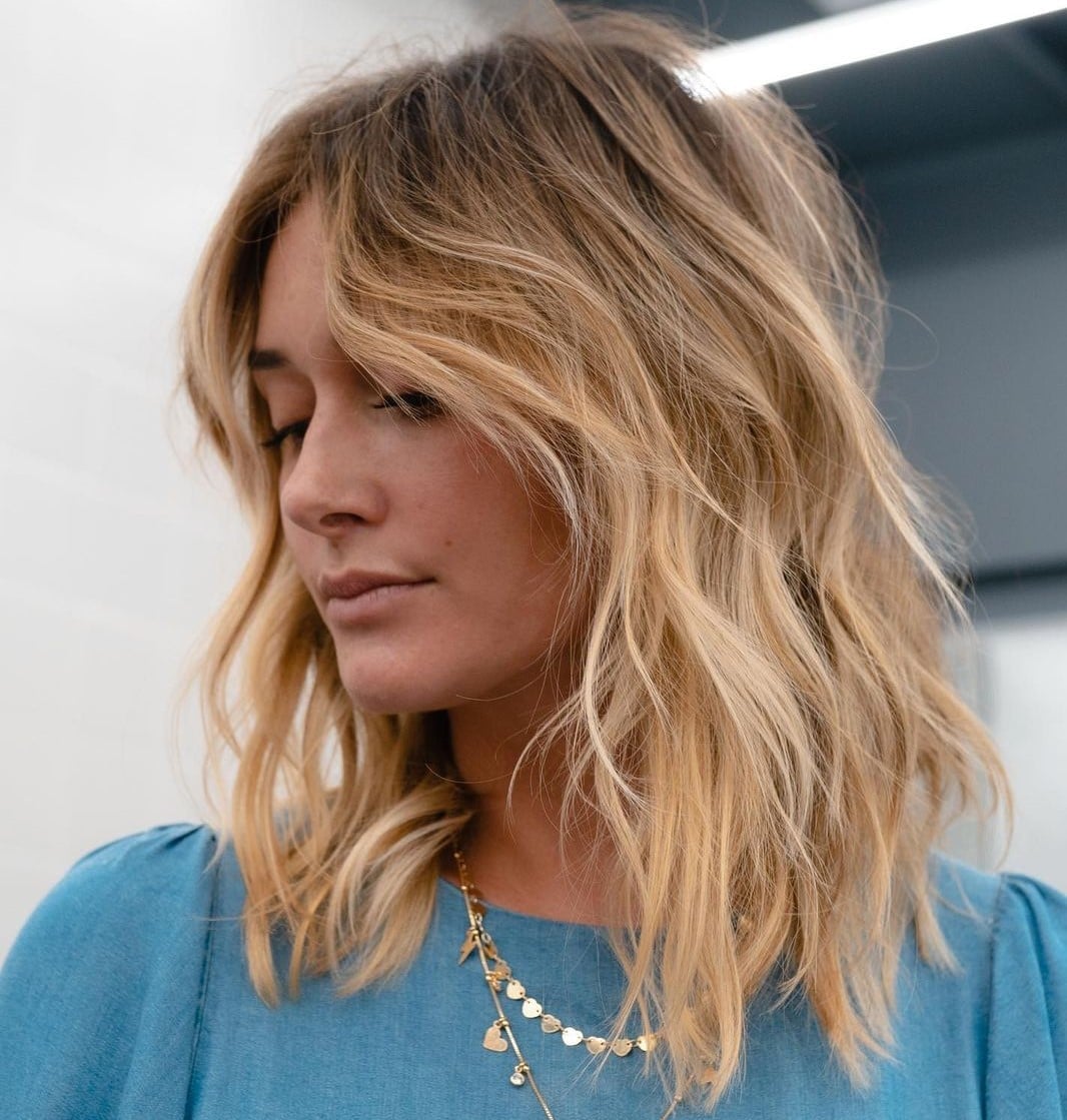 Shoulder Textured Layers With Honey Blonde — Classy Layered Haircuts for Medium Hair