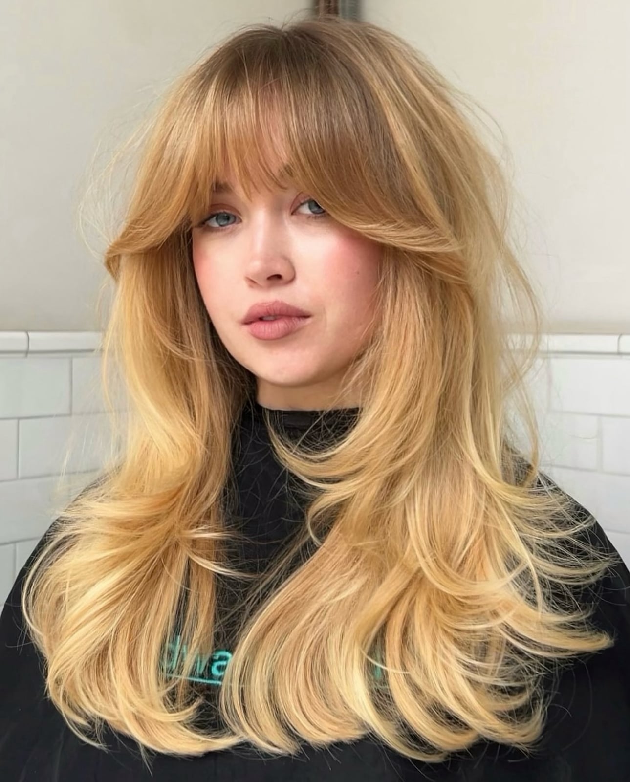 Golden Blonde Mid-Back Voluminous Layers Golden Blonde Mid-Back Voluminous Layers — Classy Layers Wig