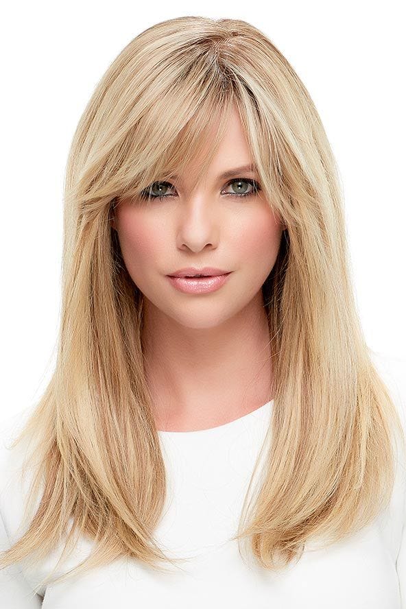Dark Brown Mid-Back Long Layers Straight, Ash Blonde Dark Brown Mid-Back Long Layers Straight, Ash Blonde — Classy Layers Wig