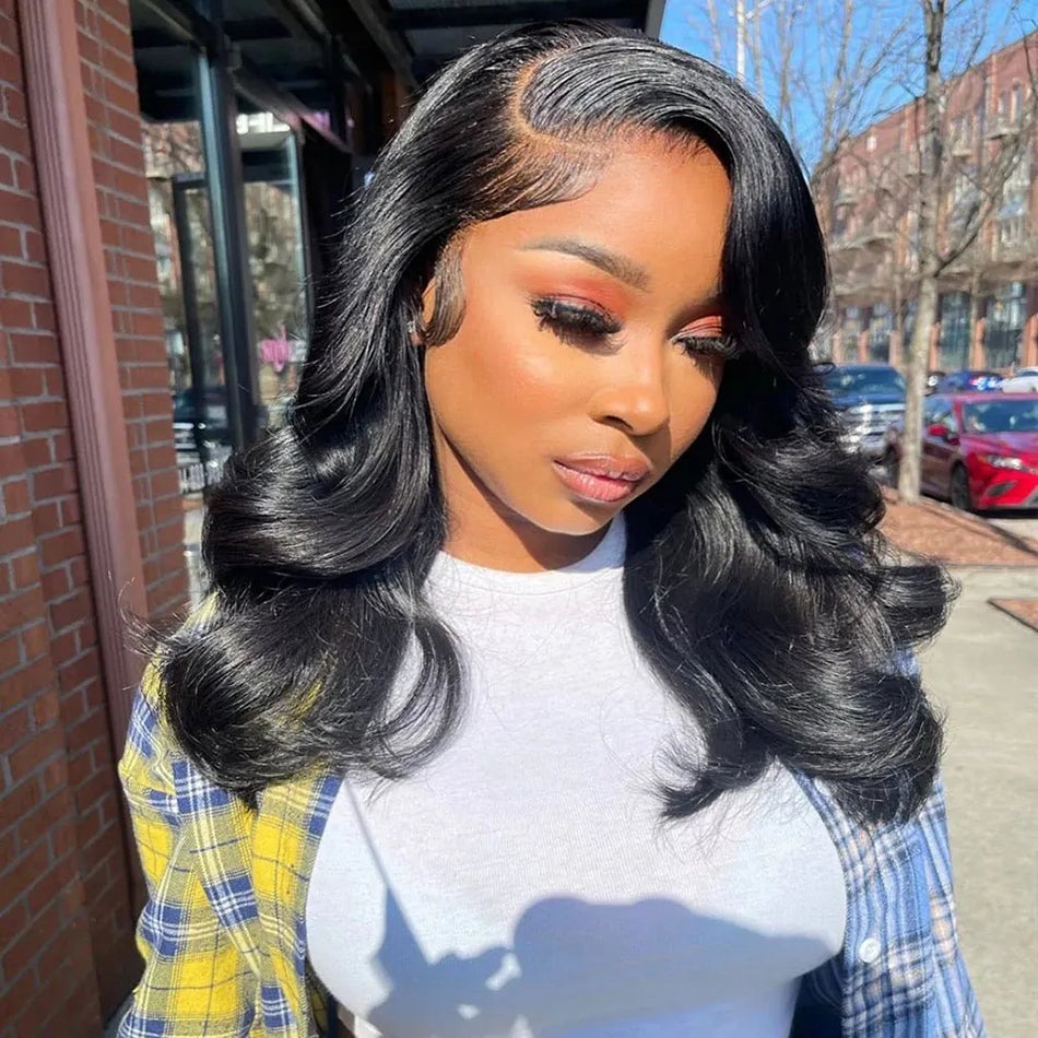 Black Layered Shoulder Length With Side Swept Bangs Black Layered Shoulder Length With Side Swept Bangs — Classy Layers Wig