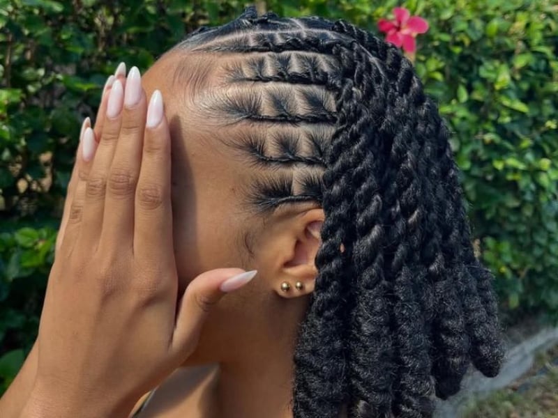 Mid-Back Black Locs Bun Updo — Classy Length Locs