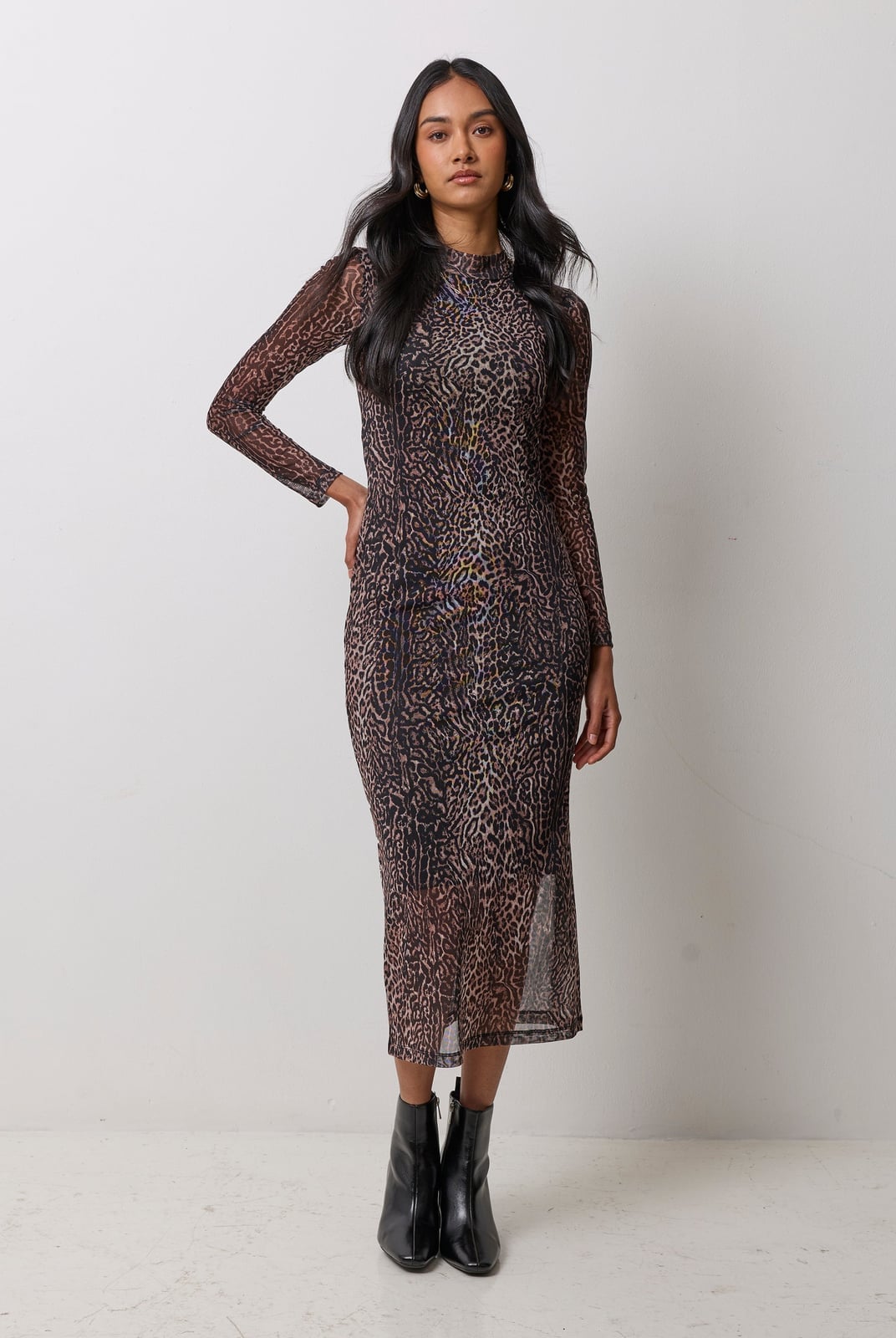 Mesh Leopard Maxi Dress Mesh Leopard Maxi Dress — Classy Leopard Outfits