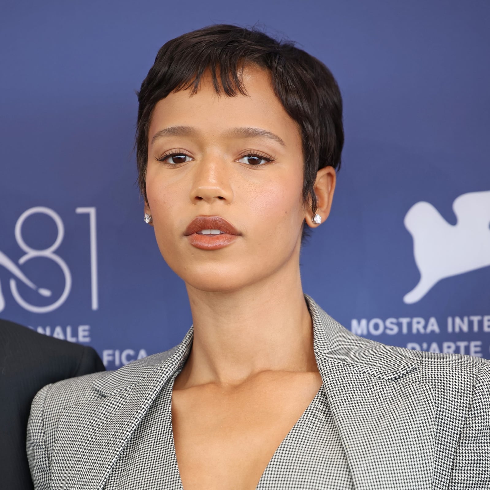 Dark Brown Swept-Forward Pixie With Short Fringe Dark Brown Swept-Forward Pixie With Short Fringe — Classy Lesbian Haircuts