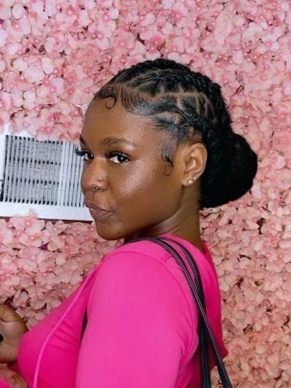 Black Locs Braided Updo With Low Bun Black Locs Braided Updo With Low Bun — Classy Locs Hair